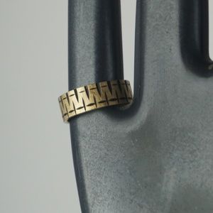 Men's Brass Ring-Fence Post Sz 9 Unisex
